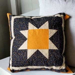 Handmade Quilted Pillow Star Pattern 1495